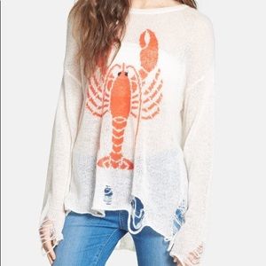 Lobster graphic Wildfox sweater